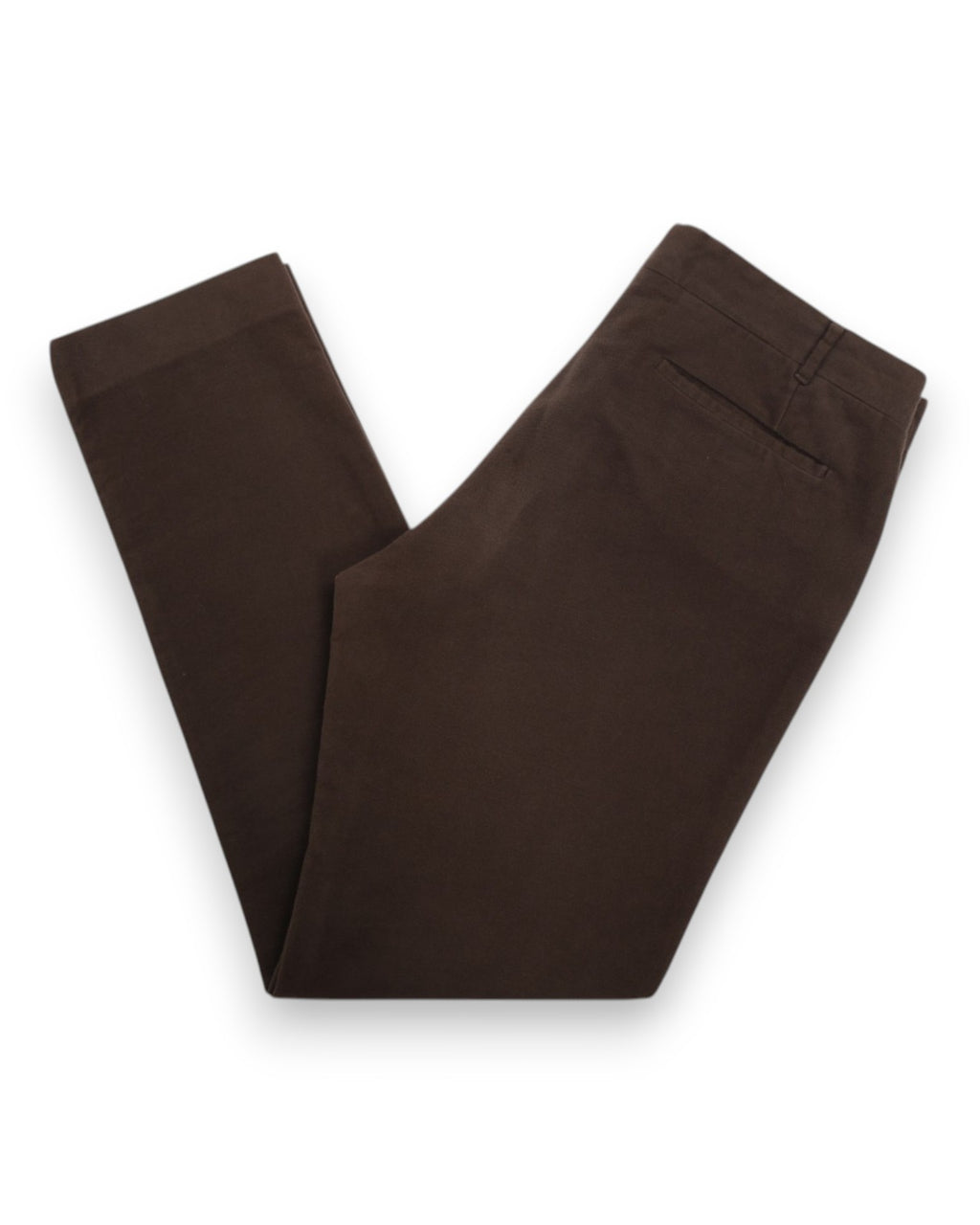 Brown Mid-Rise Moleskin Cotton Trousers by Anderson & Sheppard