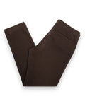 Brown Mid-Rise Moleskin Cotton Trousers by Anderson & Sheppard