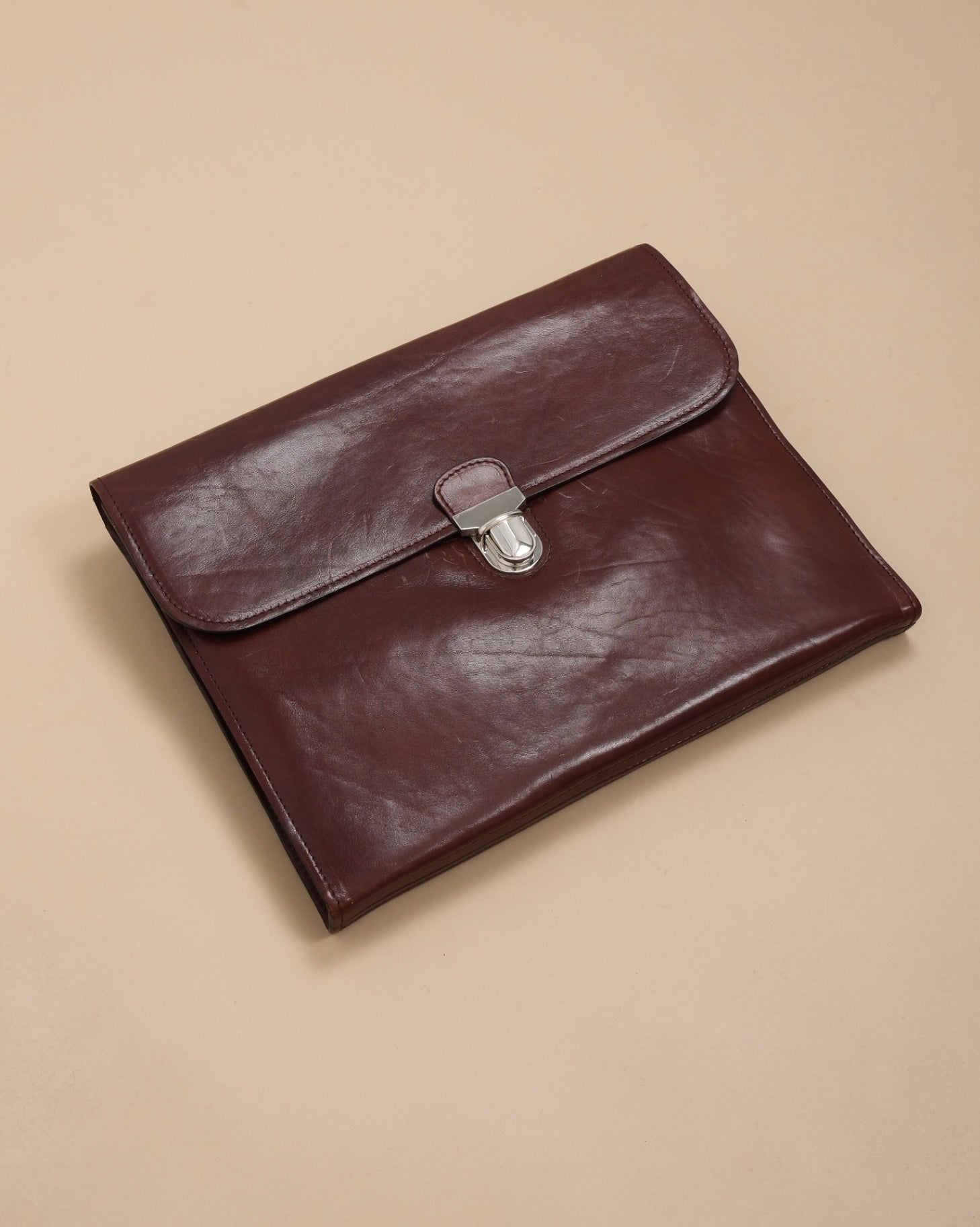 Brown Oxblood Leather Laptop Case by Baron
