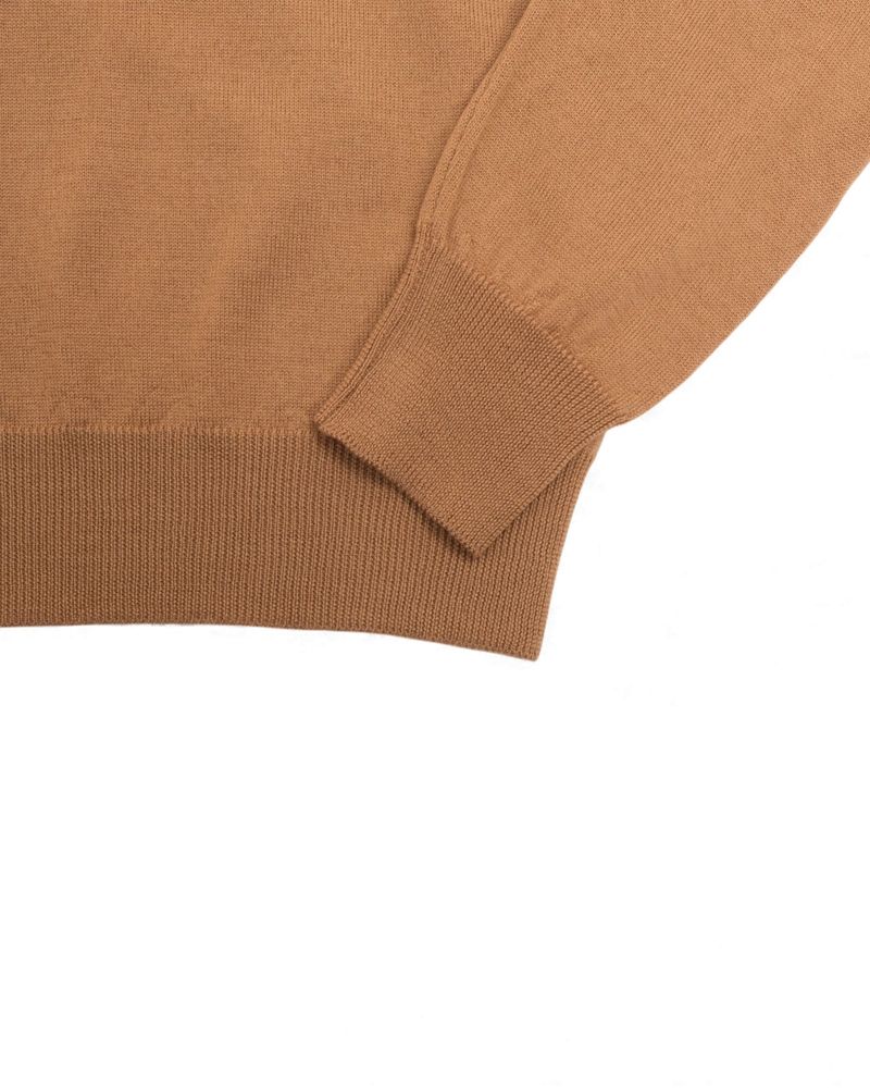 Light Brown 12 Gauge Merino Polo