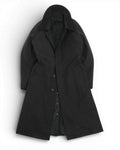 Faded Black Twill Raglan Coat