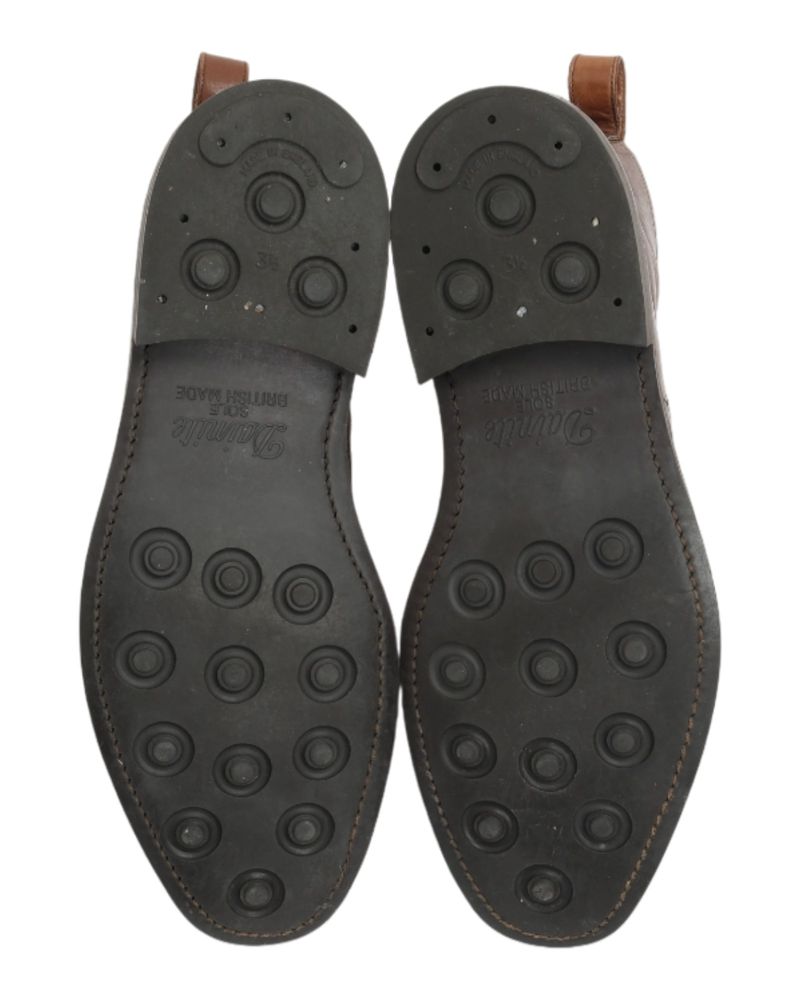 Brown Lace-up Leather Derby Boots