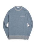 Ice Blue Chunky Cashmere Sweater