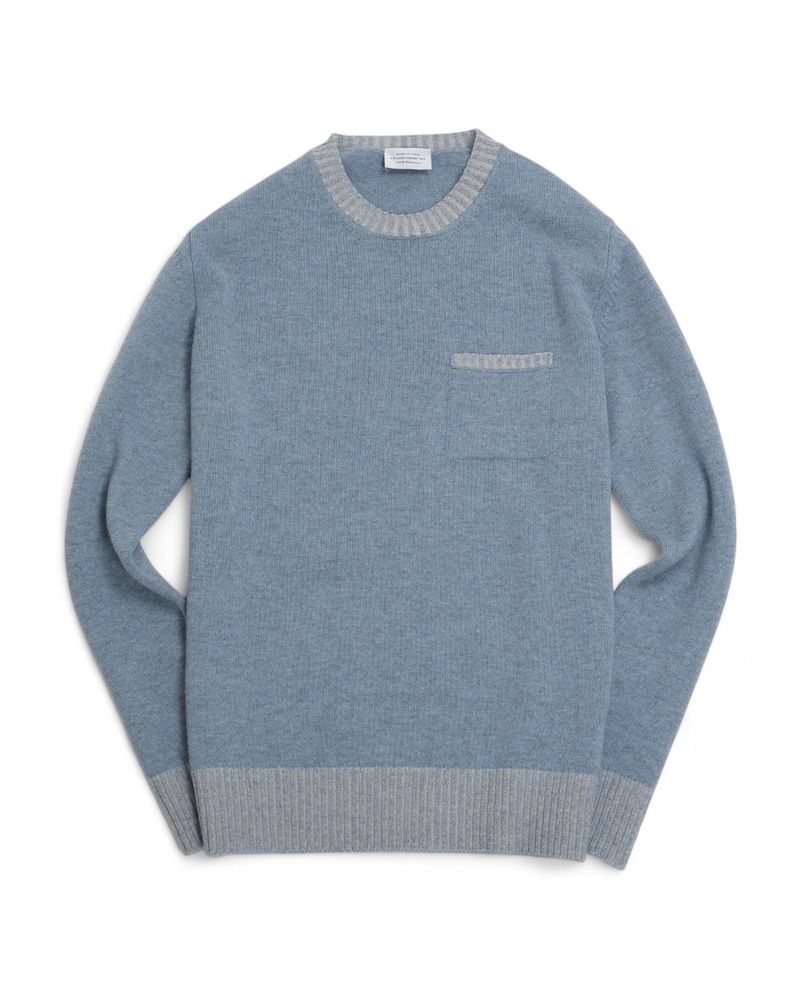 Ice Blue Chunky Cashmere Sweater