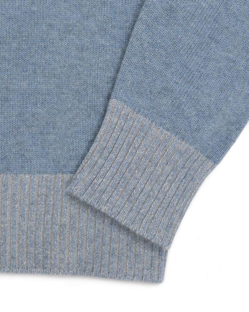 Ice Blue Chunky Cashmere Sweater