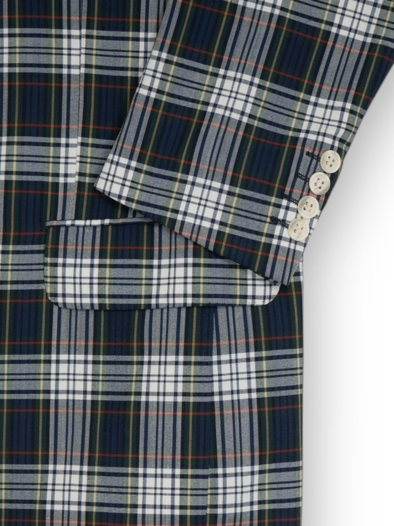 Navy Checked Sports Jacket, Made in Sweden