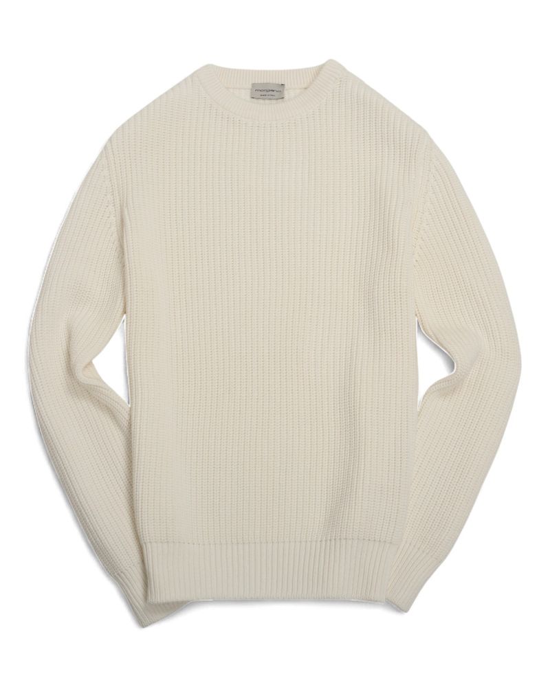 Ivory Honeycomb Cotton Sweater