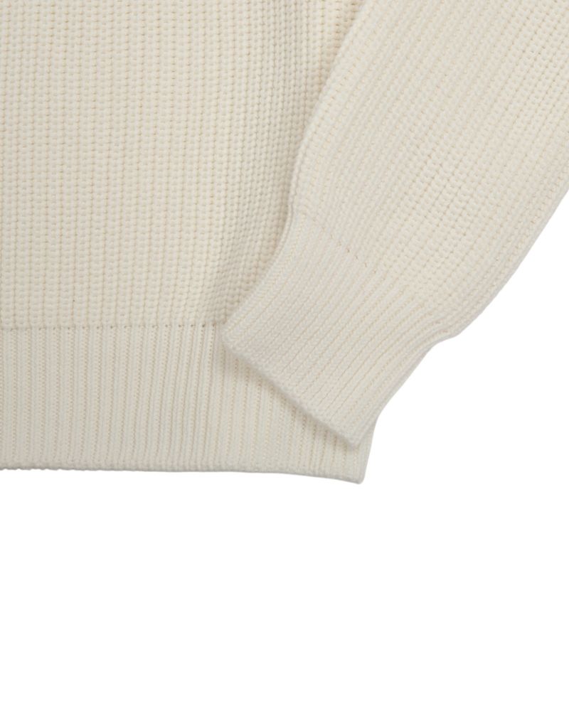 Ivory Honeycomb Cotton Sweater
