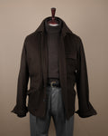 Chocolate Brown Virgin Wool/Cashmere Overshirt