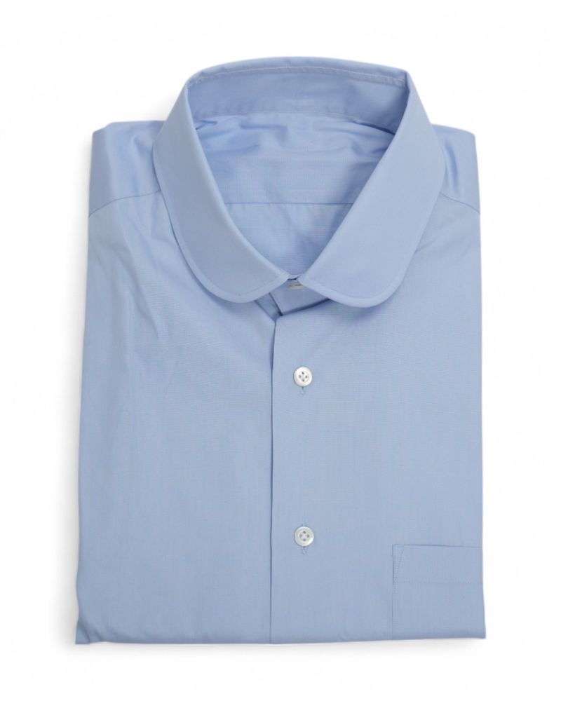 Light Blue Club Collar Poplin Shirt