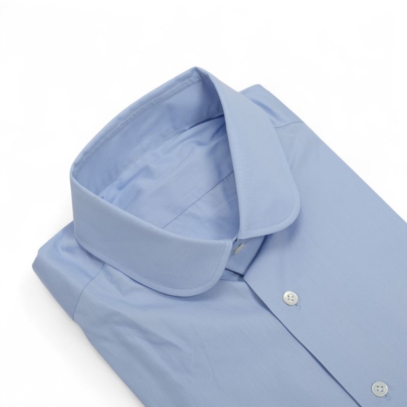 Light Blue Club Collar Poplin Shirt