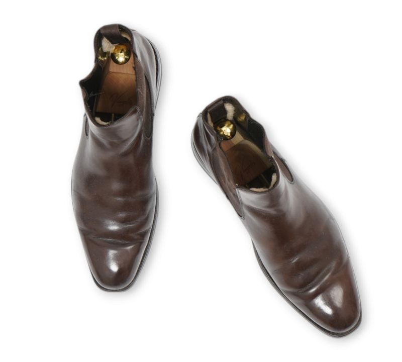 Dark Brown Lamb's Wool Lined Chelsea Boot