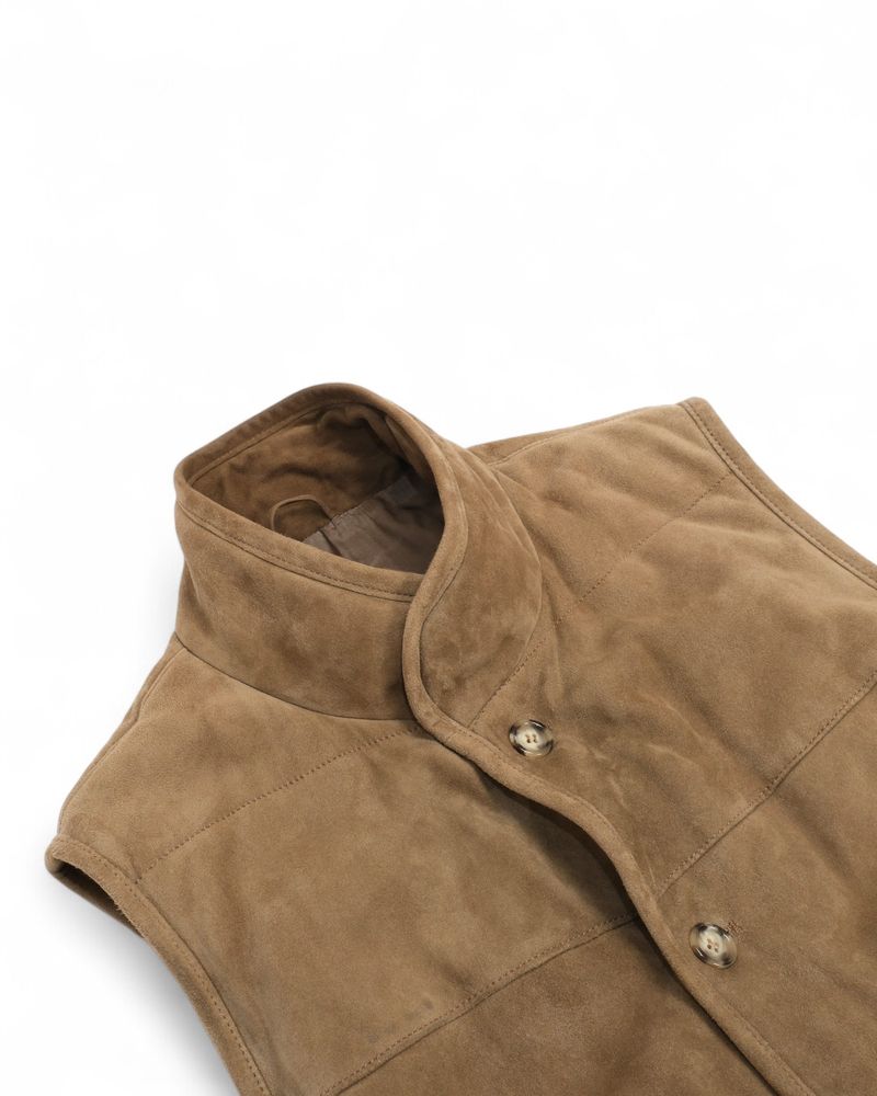 Dark Beige Suede Gilet