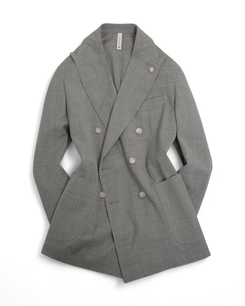 Light Grey Unlined DB. Suit
