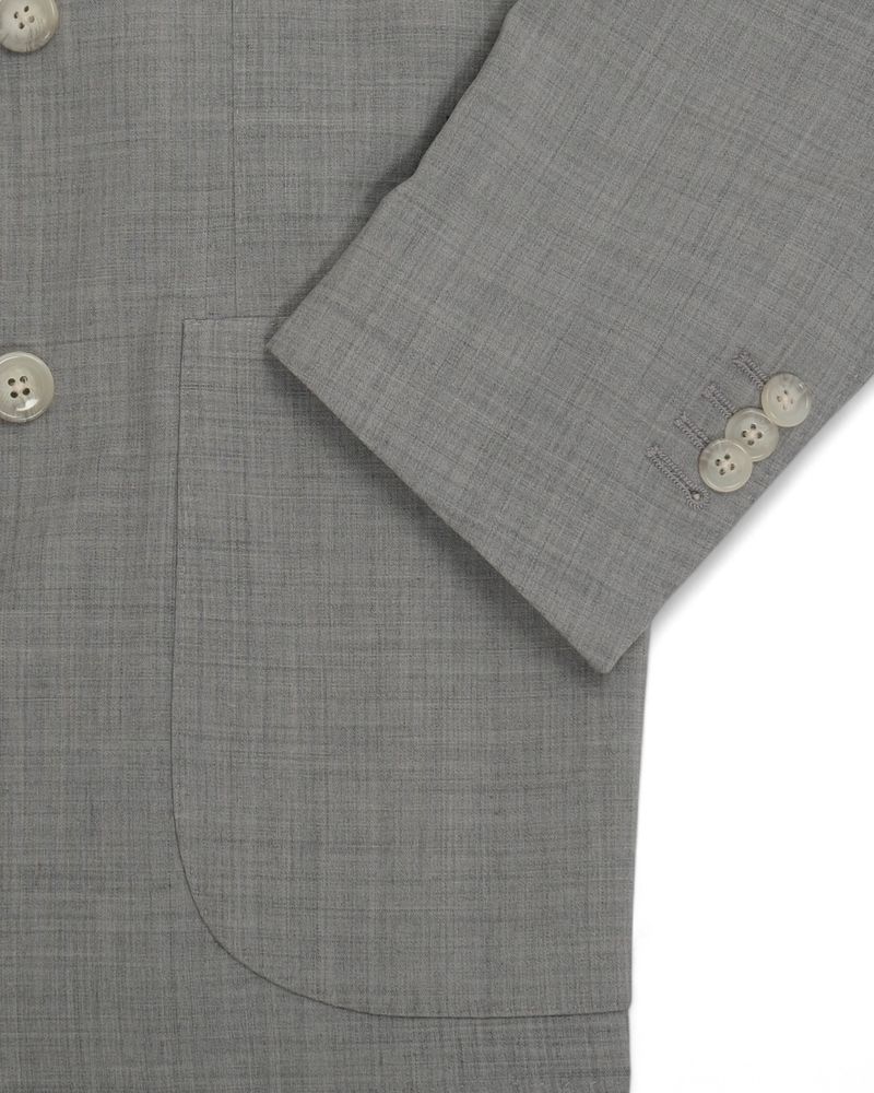 Light Grey Unlined DB. Suit