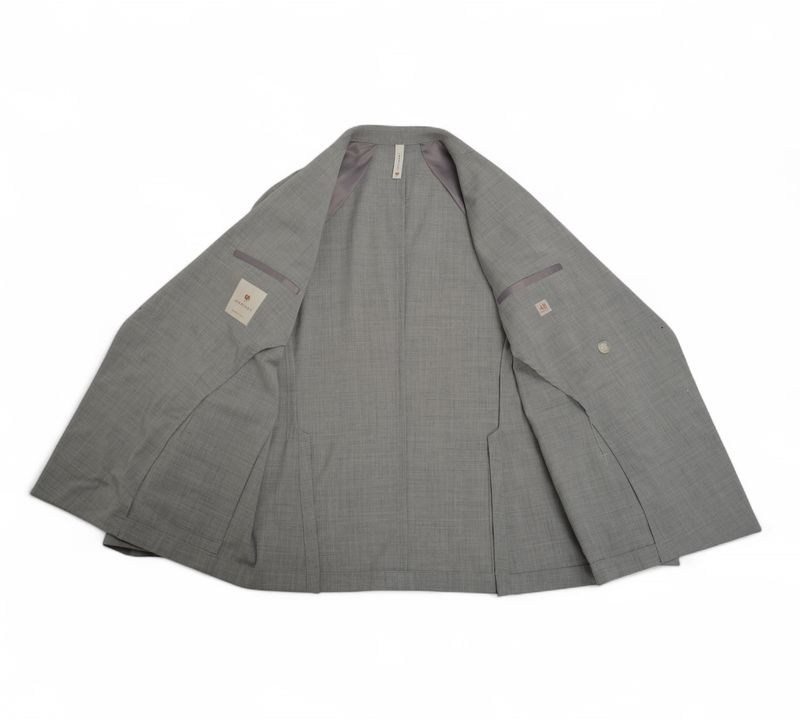 Light Grey Unlined DB. Suit