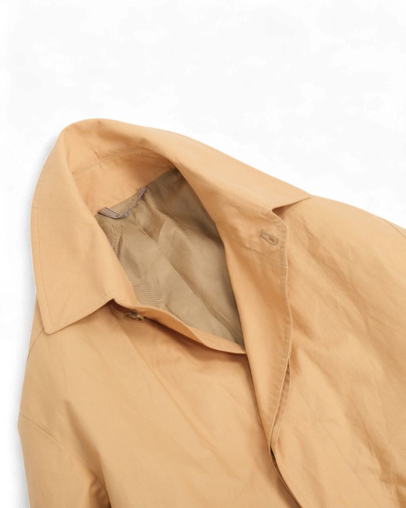 Honey Beige Belted Cotton Coat