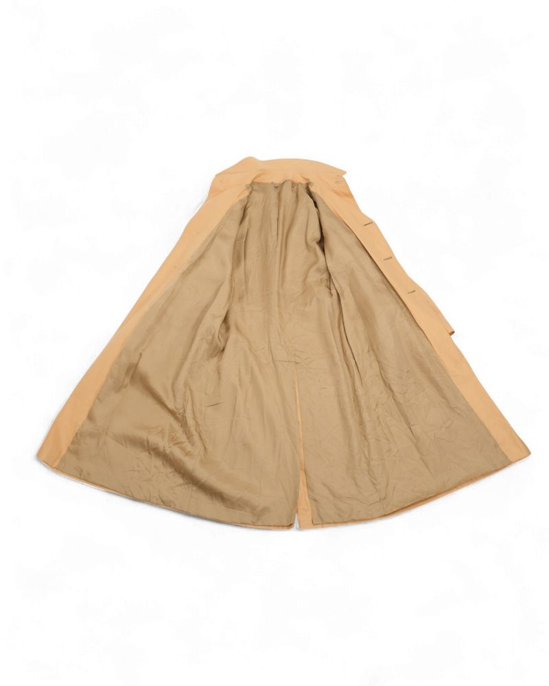 Honey Beige Belted Cotton Coat