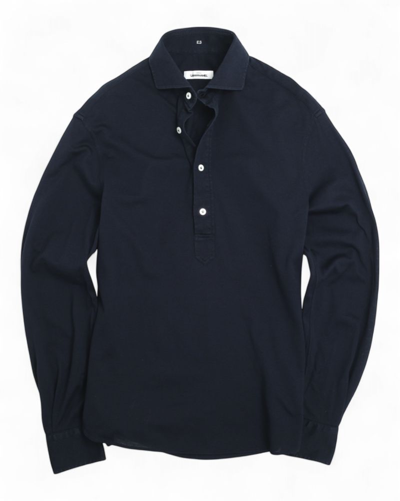 Dark Navy Cotton Popover