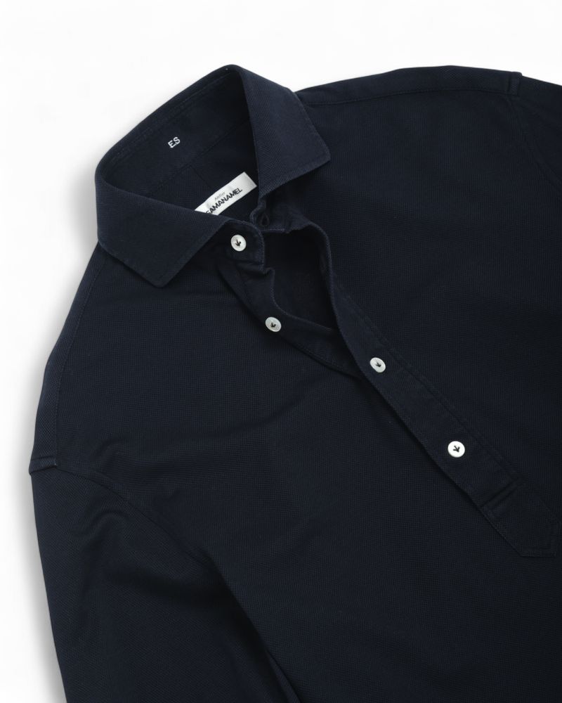 Dark Navy Cotton Popover