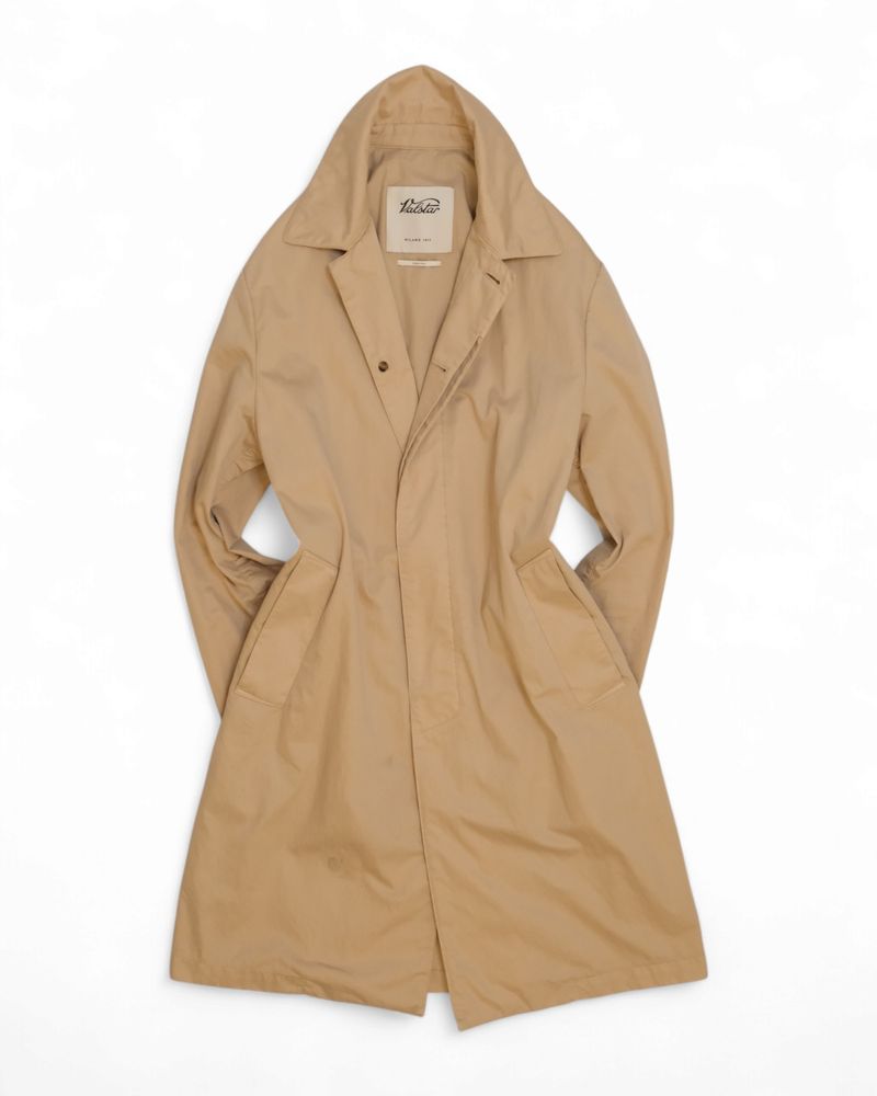 Beige Cotton Light Trench Coat