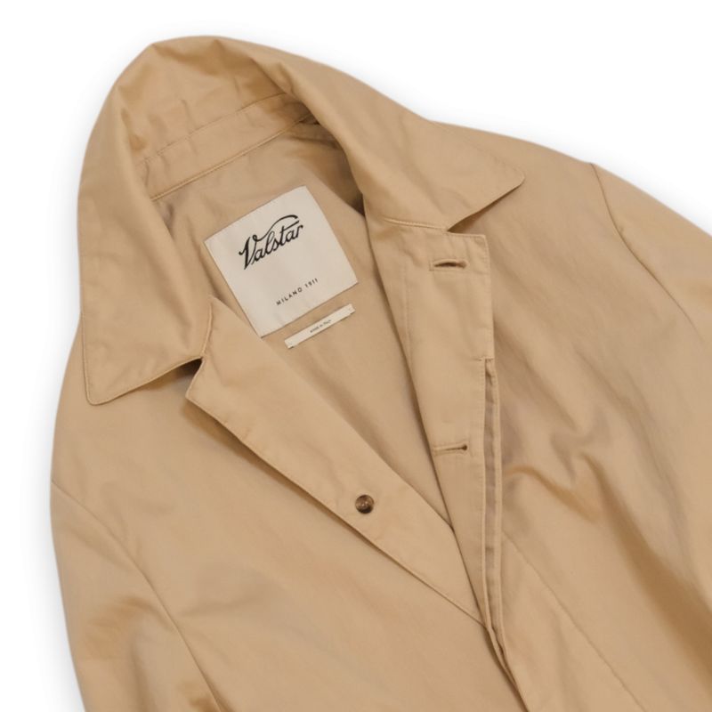 Beige Cotton Light Trench Coat