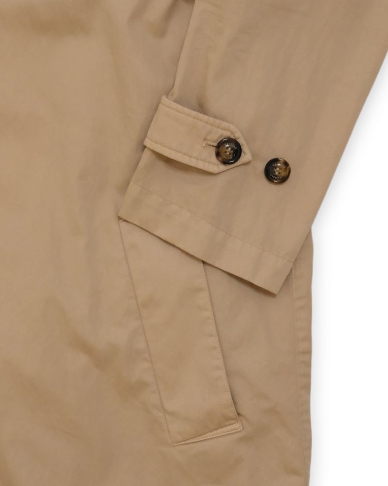 Beige Cotton Light Trench Coat