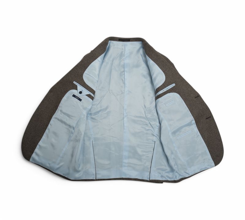 Dark Taupe Flannel Wool Suit