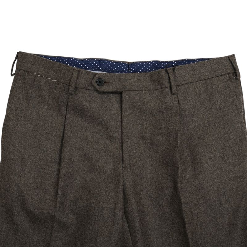 Dark Taupe Flannel Wool Suit