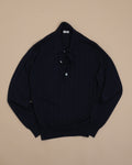 Navy Nonpareil "Collo Americano" LS Polo