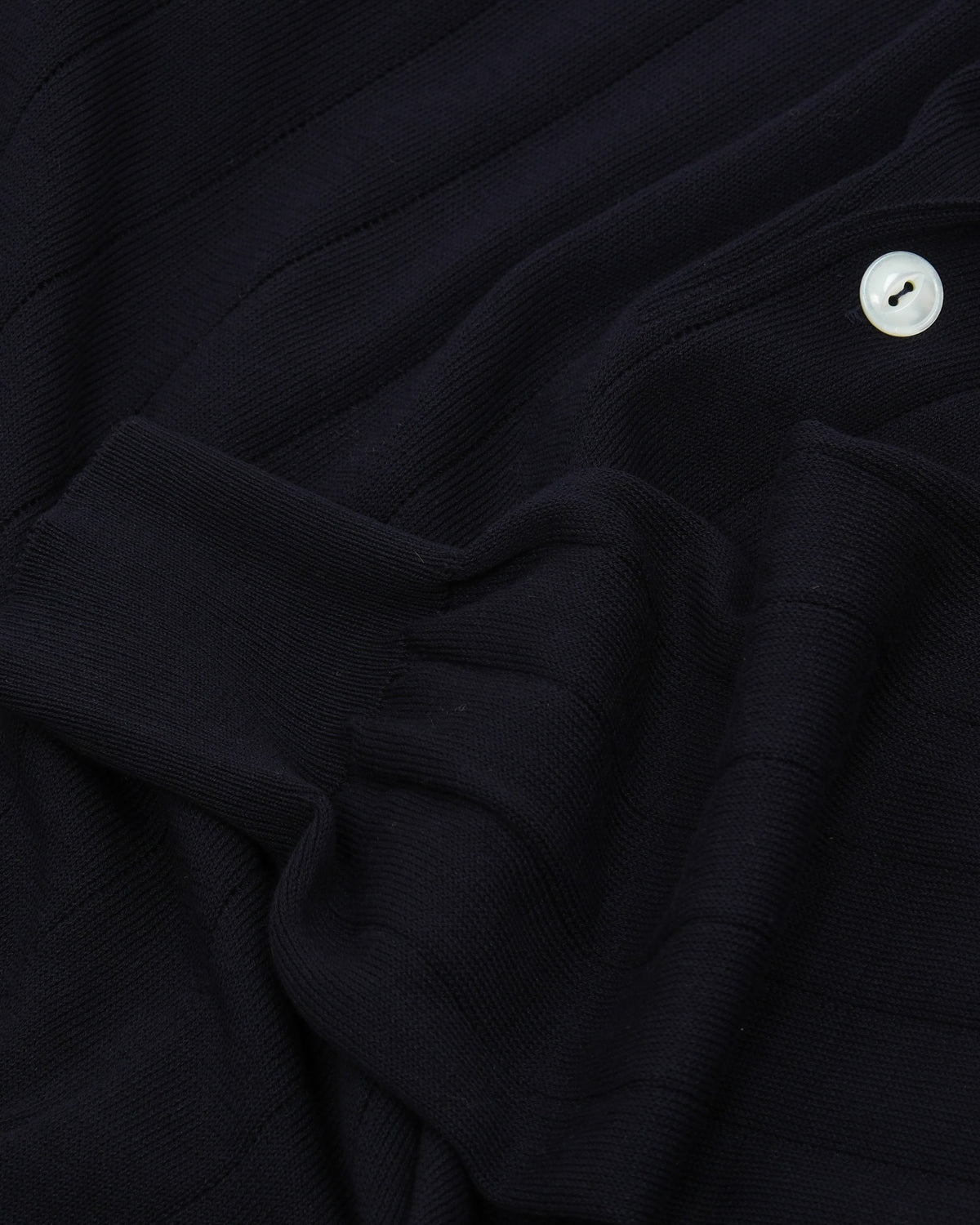 Navy Nonpareil "Collo Americano" LS Polo