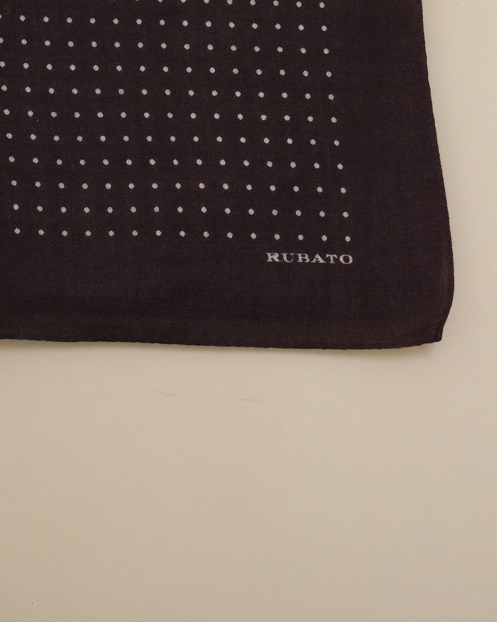 Dark Brown Polka Dot Wool/Yak Scarf