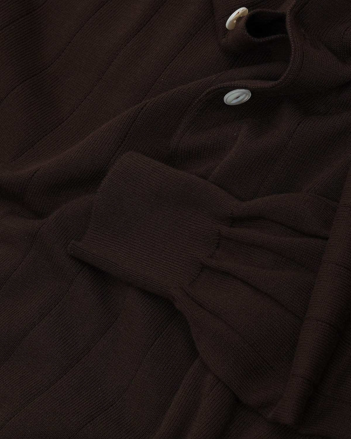 Ebano Nonpareil Collo Americano Long-Sleeve Polo