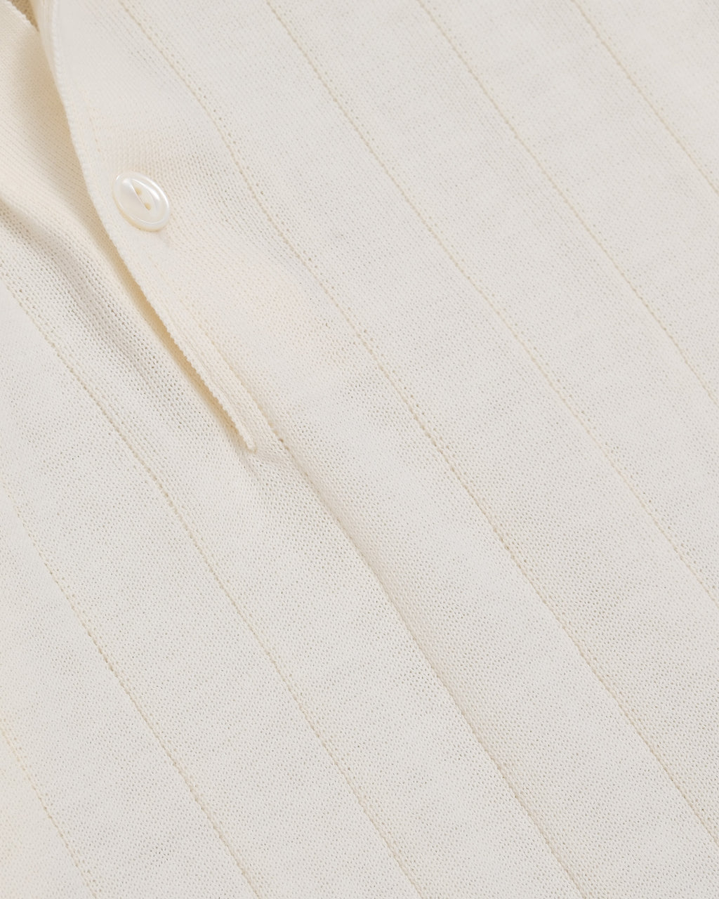 Cream Nonpareil Collo Americano Long-Sleeve Polo