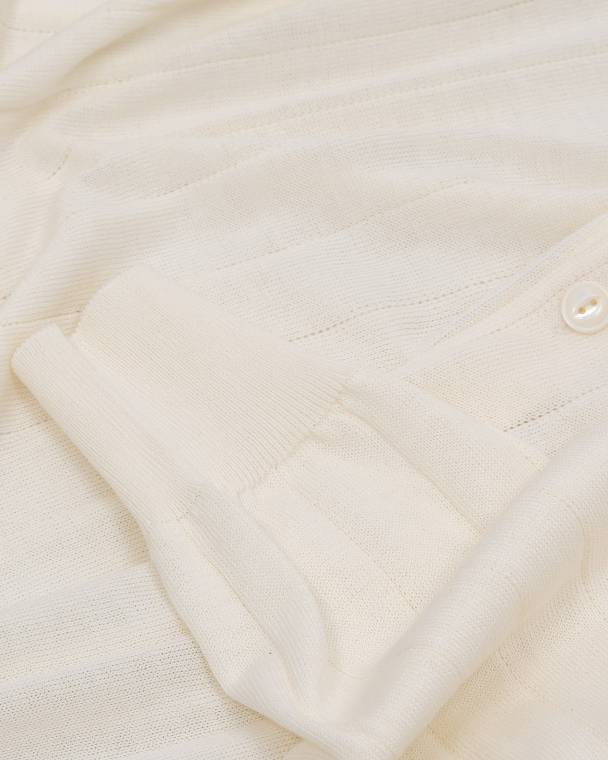 Cream Nonpareil Collo Americano Long-Sleeve Polo