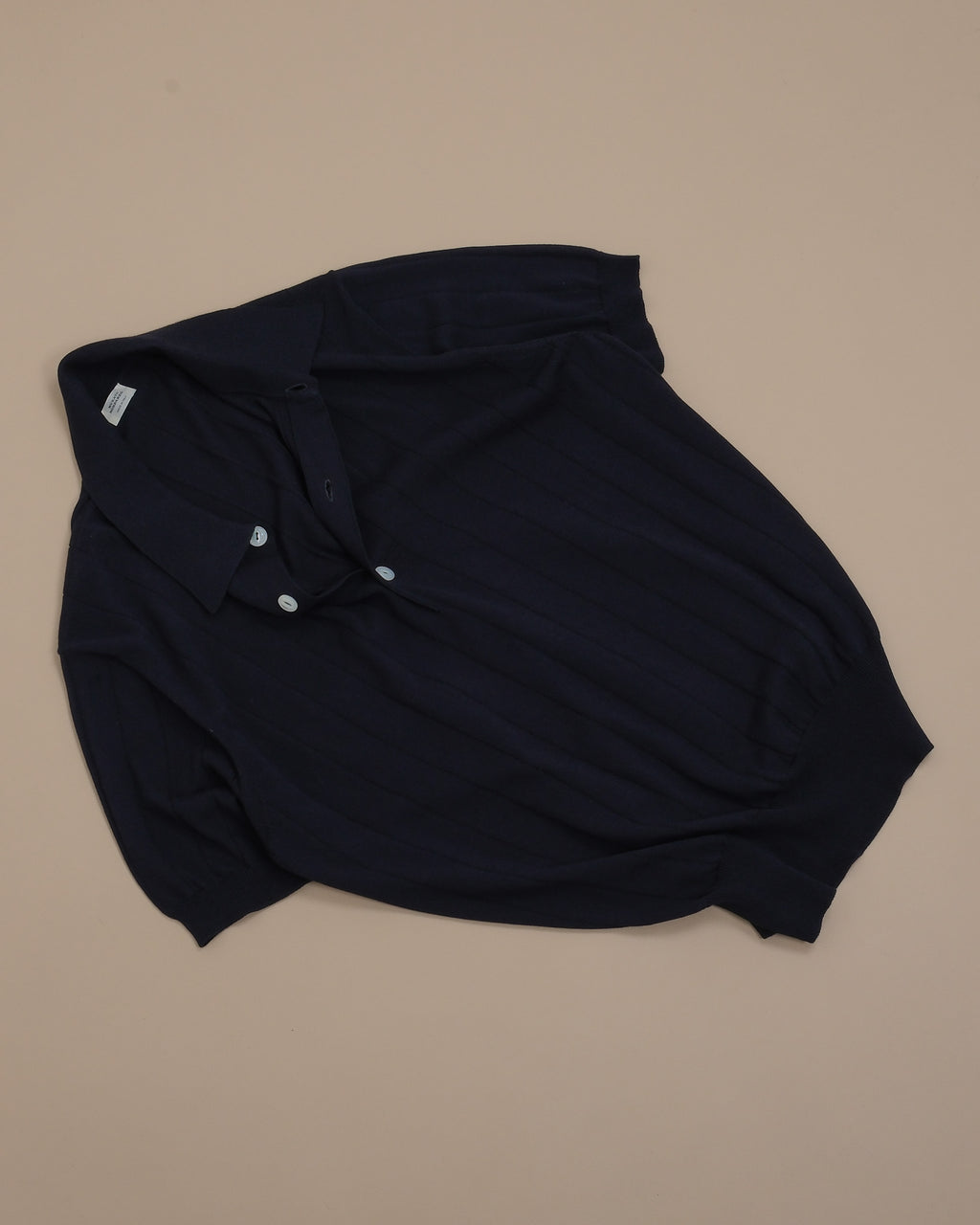 Navy Nonpareil Collo Americano Short-Sleeve Polo