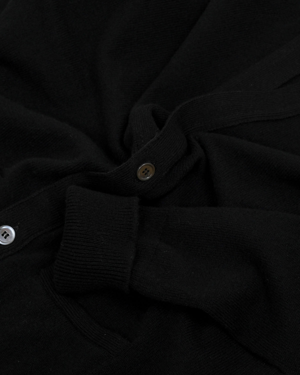 Black Lambswool Standard Cardigan