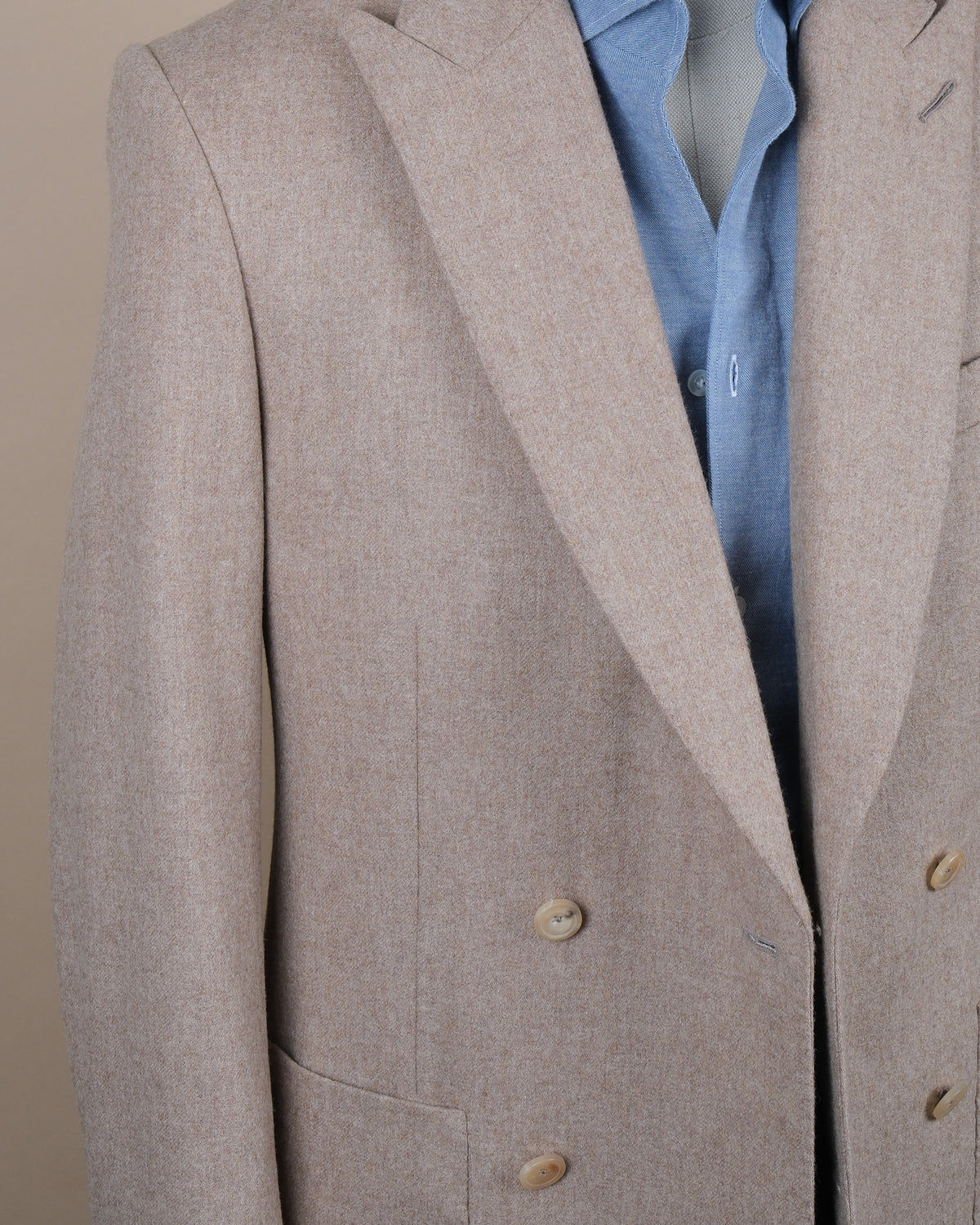 Beige DB. Woollen Flannel Sports Jacket