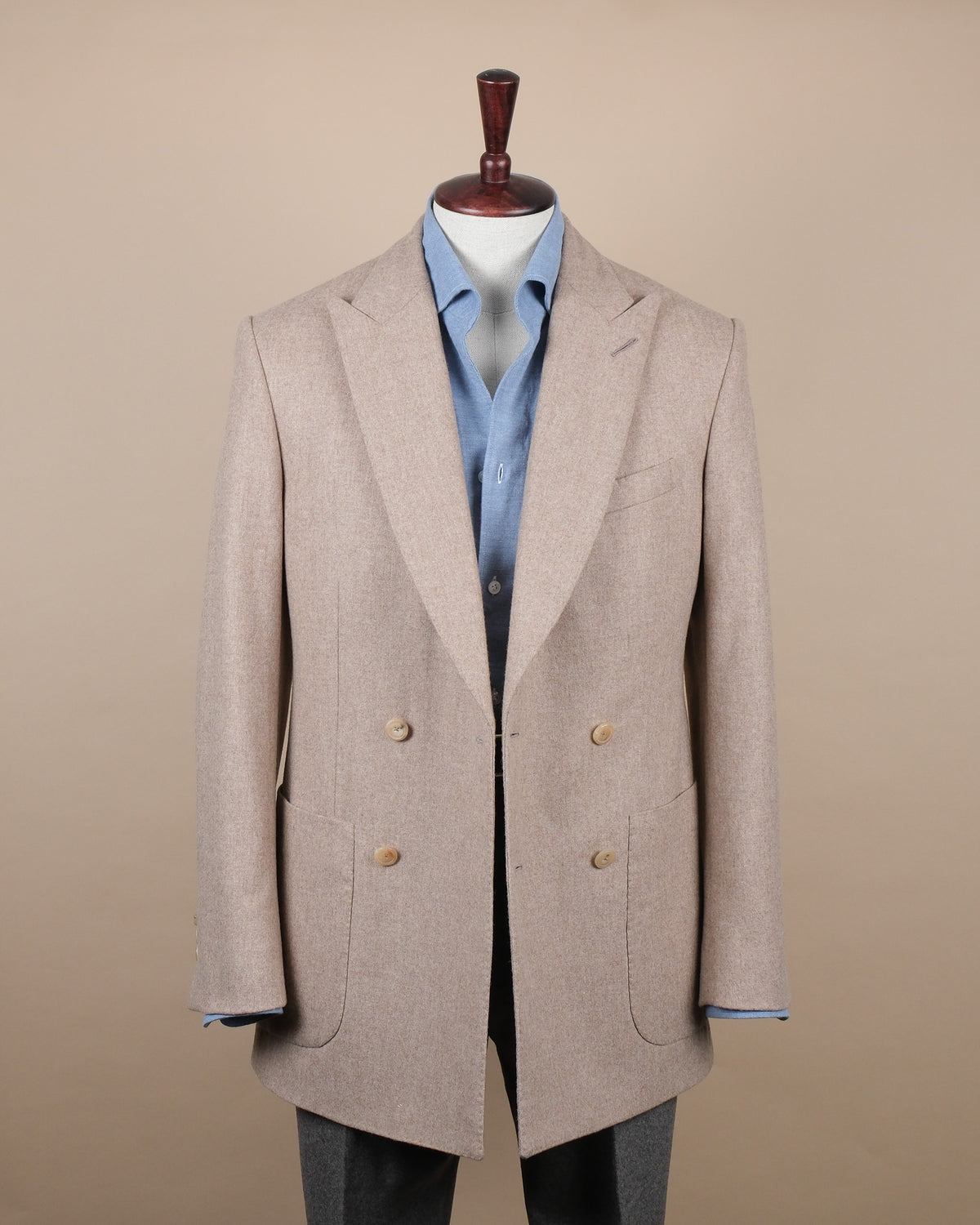 Beige DB. Woollen Flannel Sports Jacket