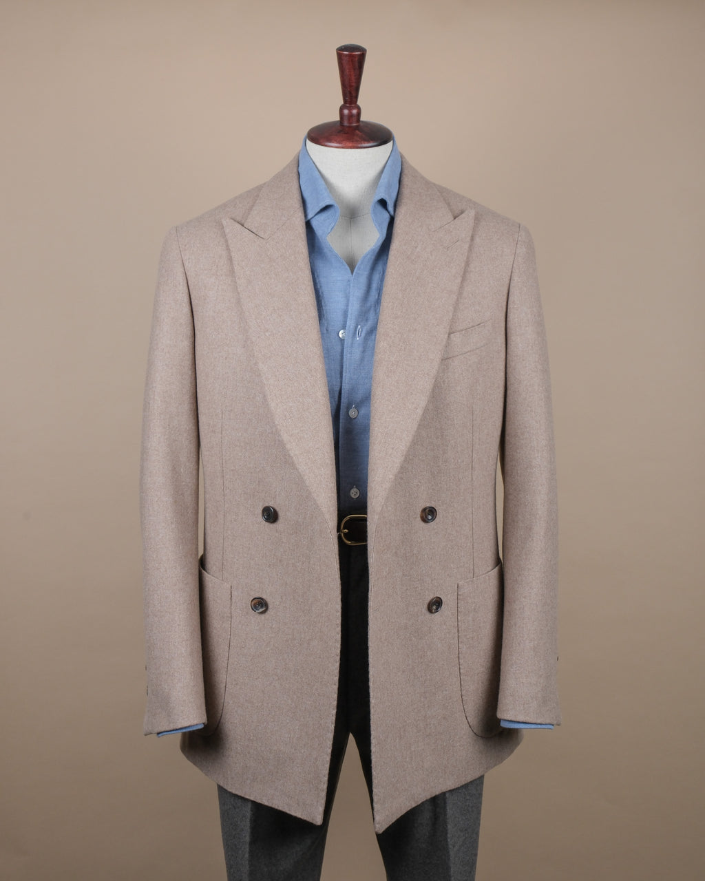 The Beige DB. Woollen Flannel Sports Jacket by Cad & The Dandy