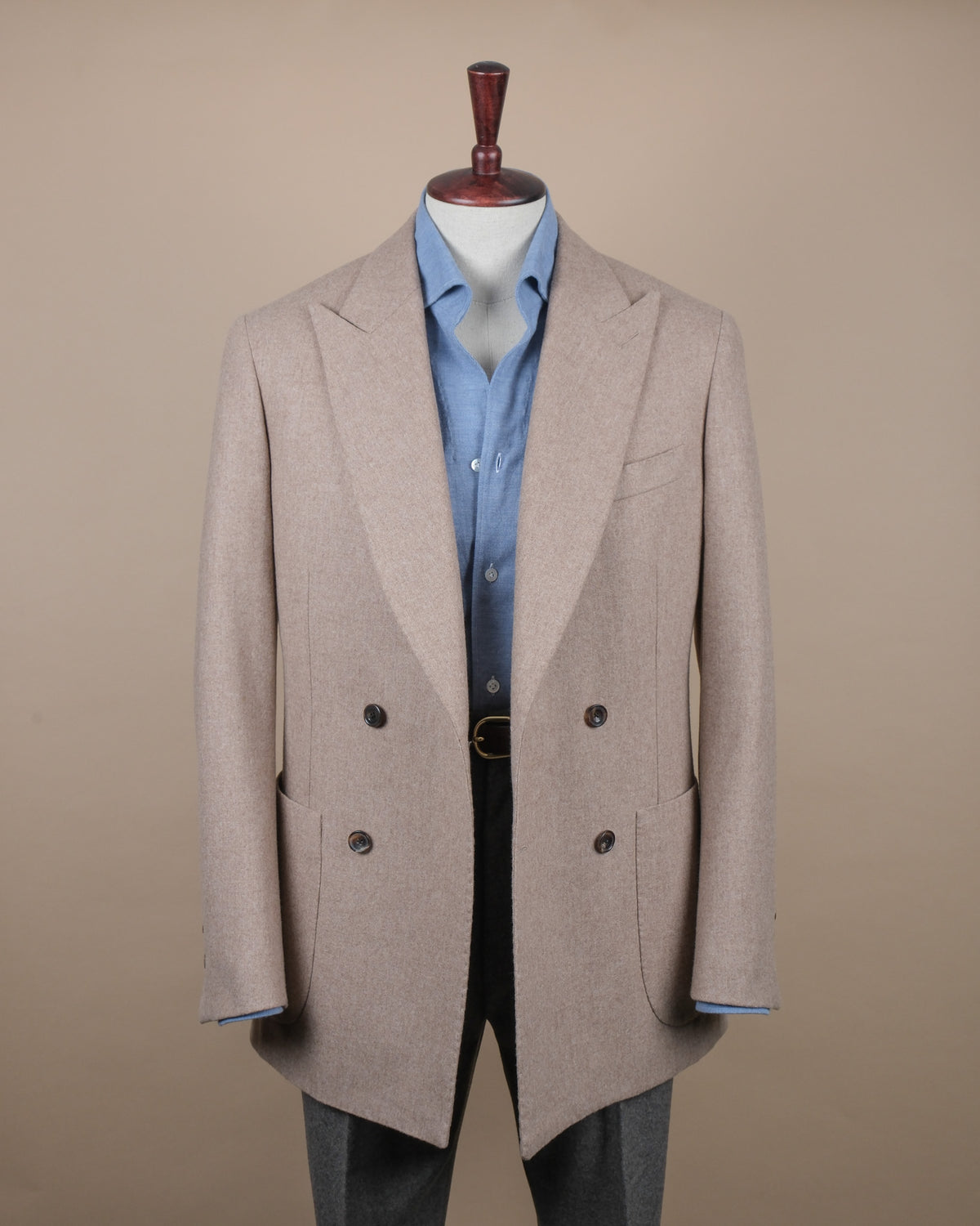 The Beige DB. Woollen Flannel Sports Jacket by Cad & The Dandy