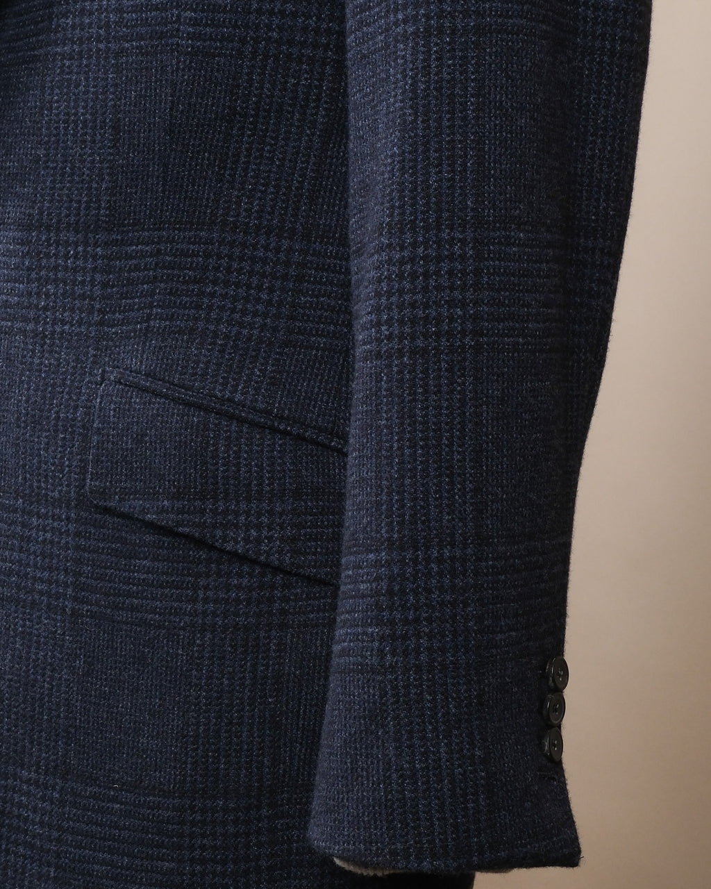 Navy Glen Check Wool/Cashmere Sports Jacket
