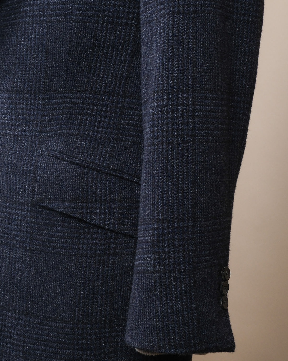 Navy Glen Check Wool/Cashmere Sports Jacket