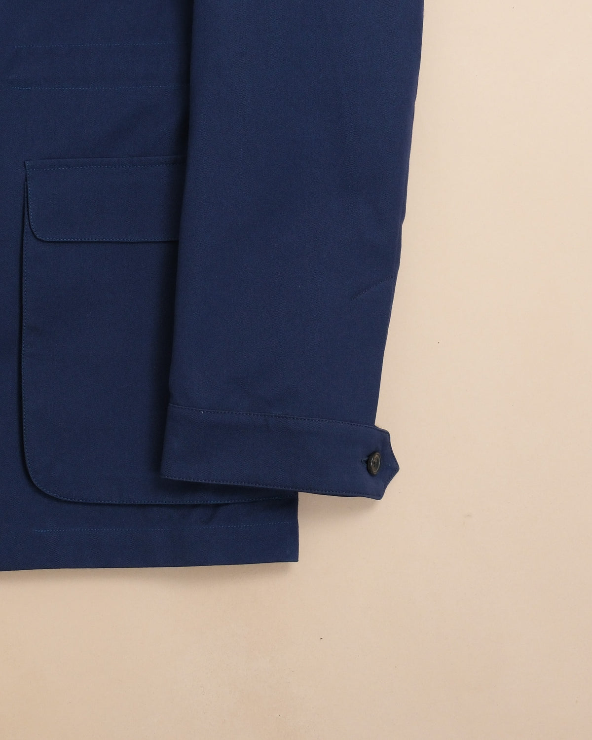 Navy Cotton Twill Safari Jacket