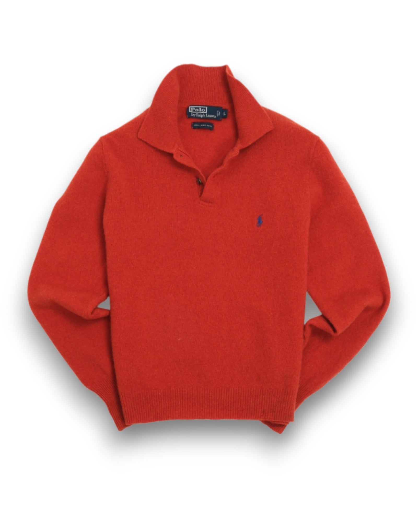 Dark Orange Lambswool Polo