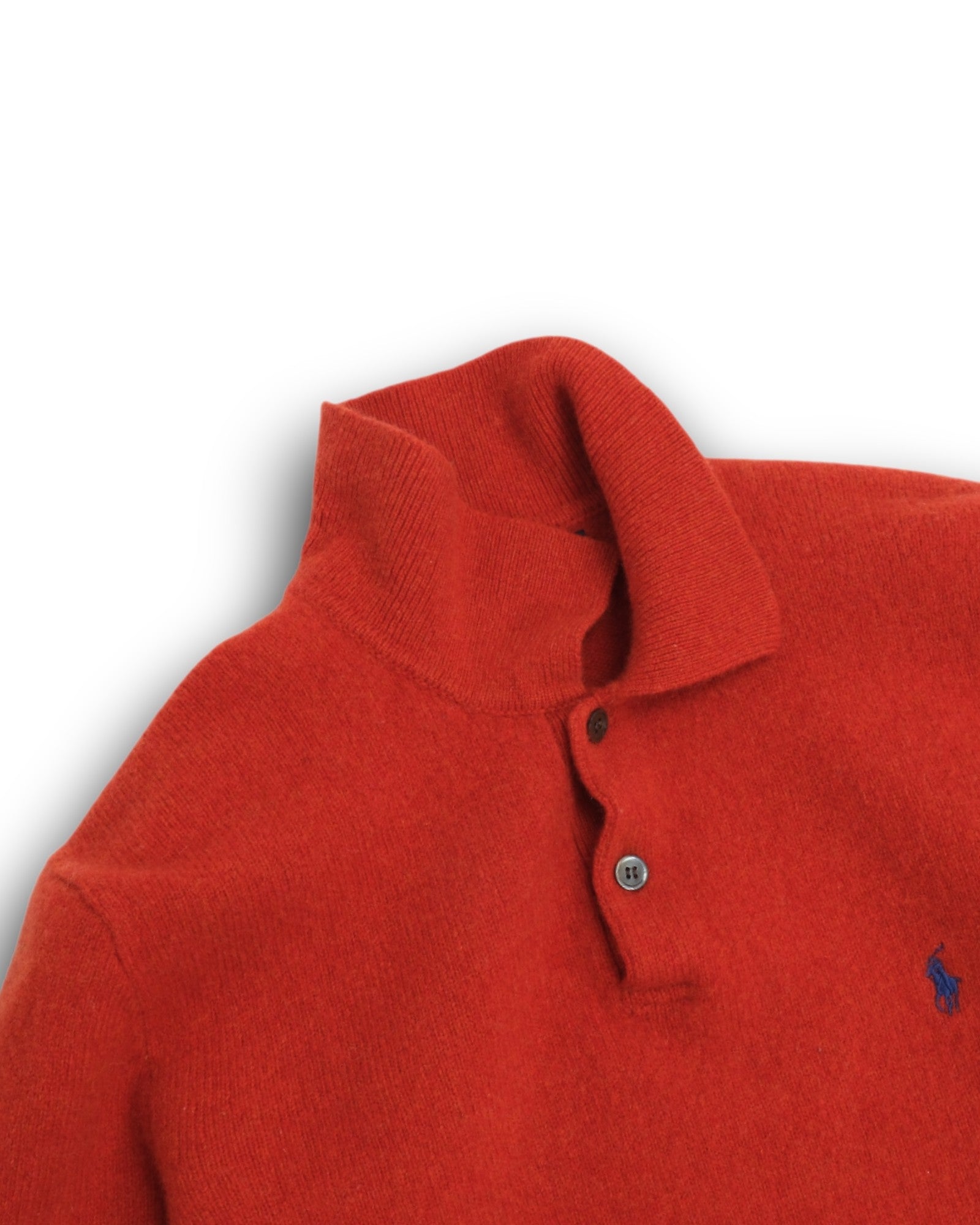 Dark Orange Lambswool Polo