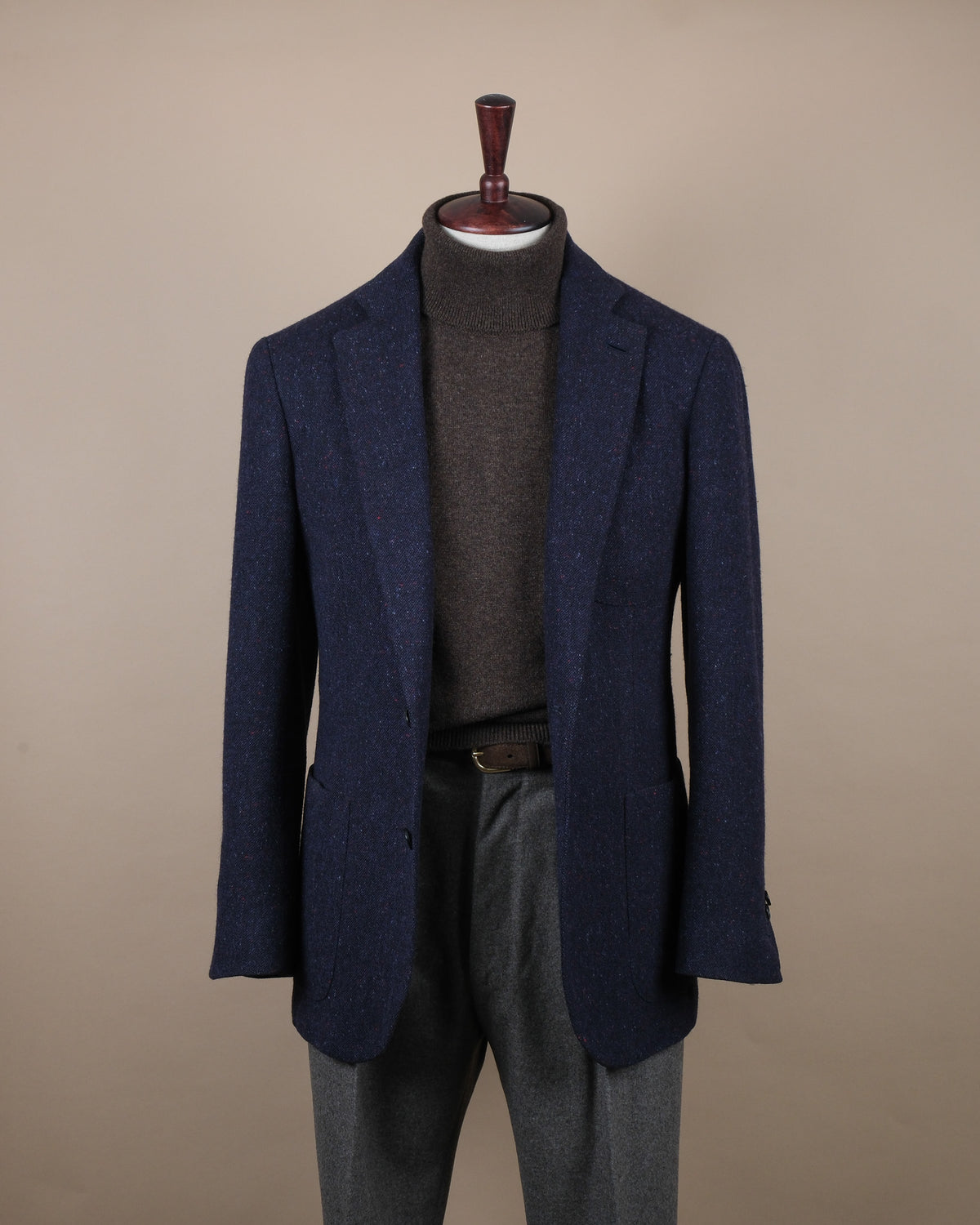 Navy Donegal Tweed Sports Jacket