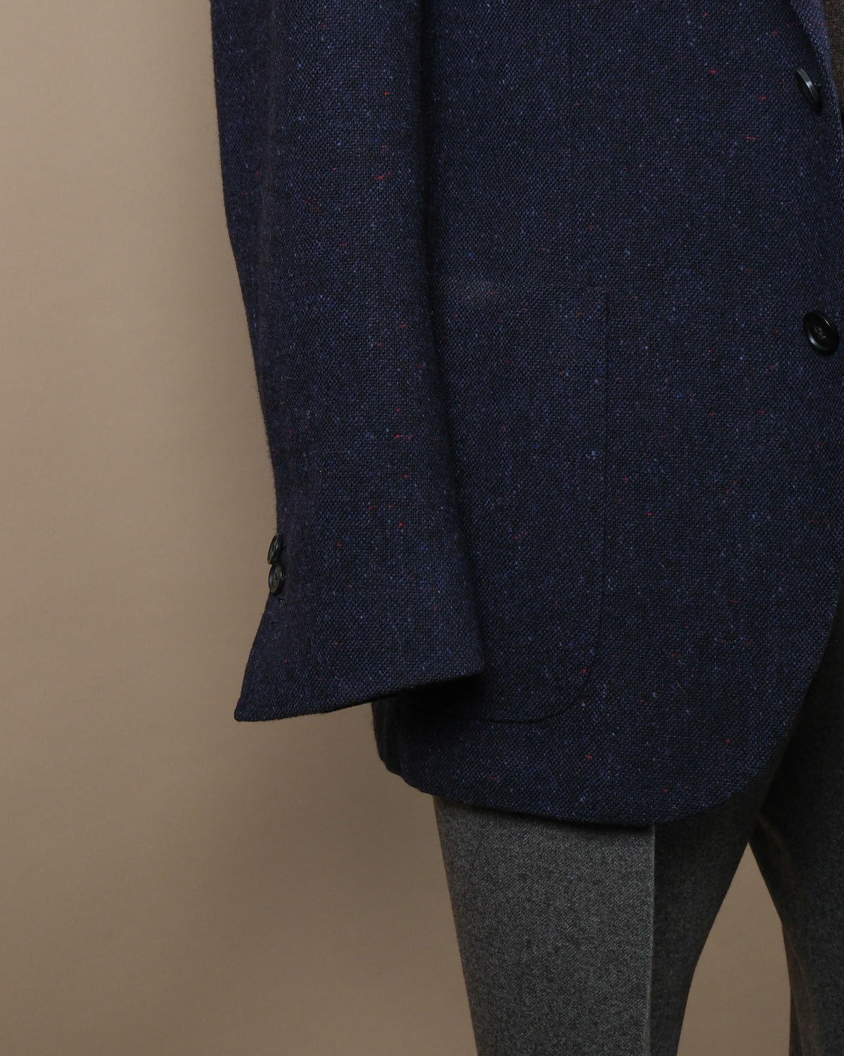 Navy Donegal Tweed Sports Jacket