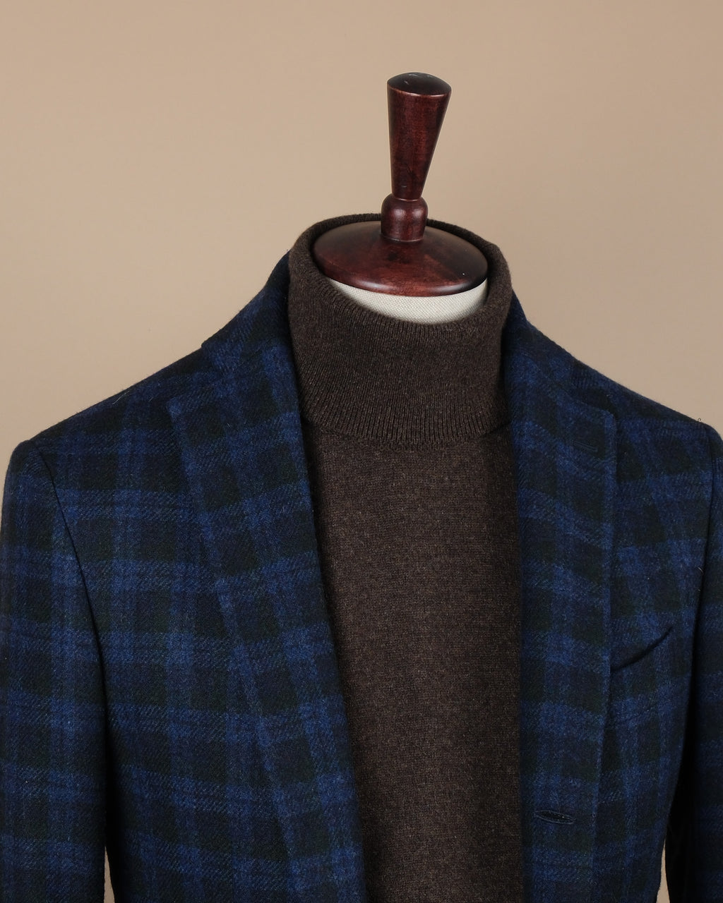 Dark Blue & Evergreen Plaid Check Sports Jacket