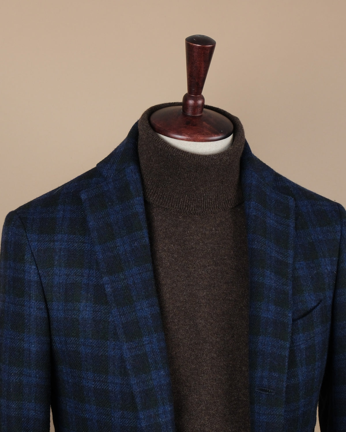 Dark Blue & Evergreen Plaid Check Sports Jacket